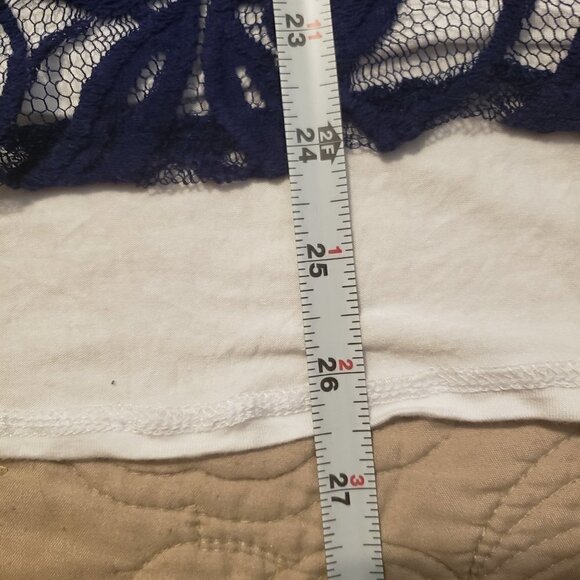 Design History Lace Overlay Dip Dye Short Sleeve - Picture 4 of 5